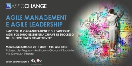 Firenze, mercoledì 3 ottobre, Convegno ASSOCHANGE: “Agile Management e Agile Leadership”
